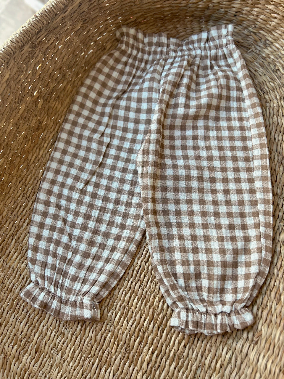 ORGANIC COTTON GINGAM PANTS