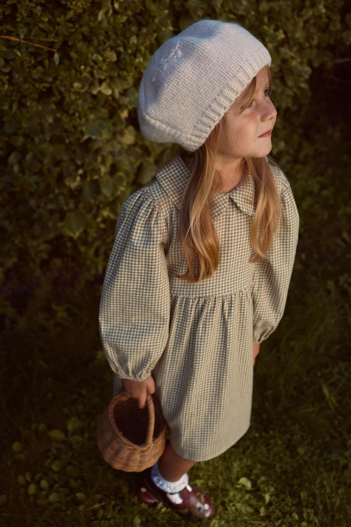 BRUSHED COTTON GINGHAM SMOCK DRESS | OAT & FERN