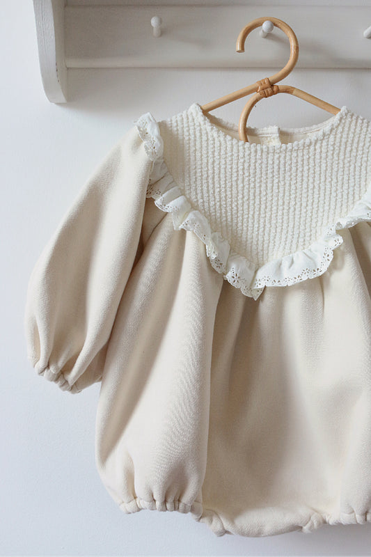 ANGEL FRILL JERSEY ROMPER