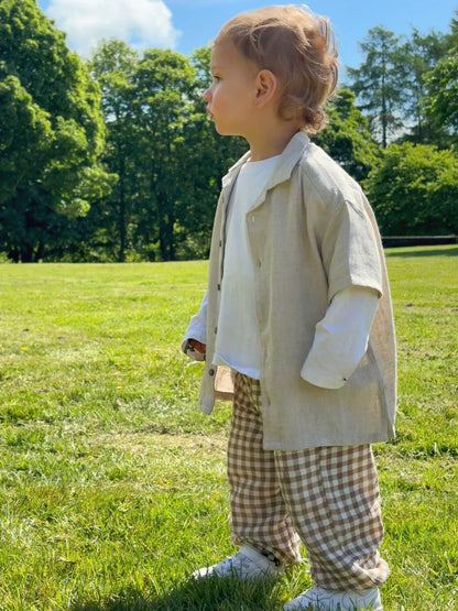 ORGANIC COTTON GINGAM PANTS