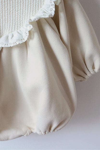 ANGEL FRILL JERSEY ROMPER