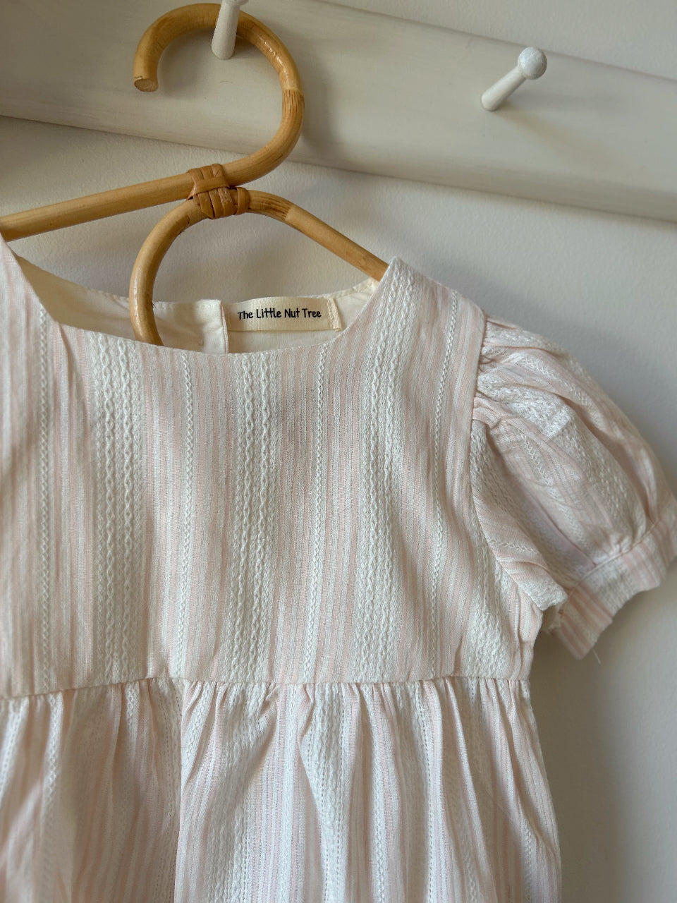 PINK & CREAM STRIPED PASTEL ROMPER