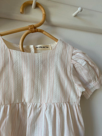 PINK & CREAM STRIPED PASTEL ROMPER