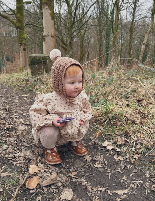 Elsie & Bert x TLNT The Hand Crochet Bonnet - Mocha image 0