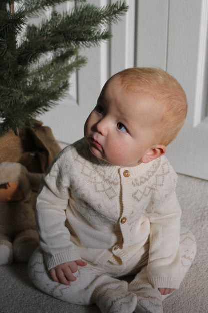 SOFT KNIT NEUTRAL FAIRISLE TWO PIECE