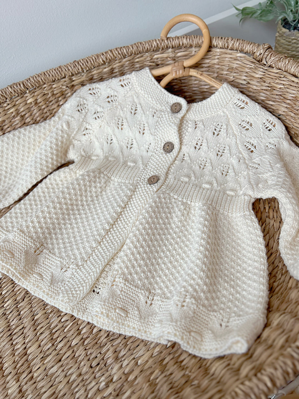 SOFT KNIT COTTON MATINEE CARDIGAN