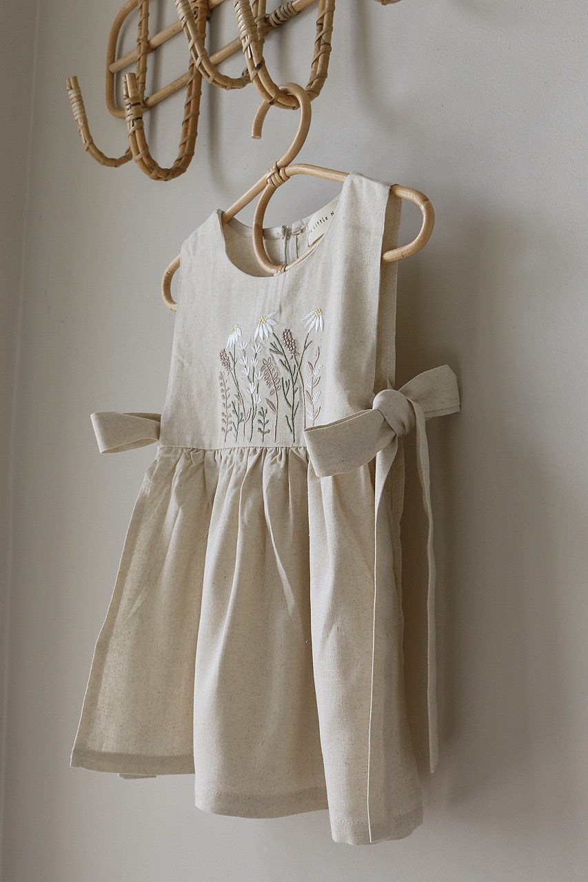 Embroidery Floral Linen Pinafore image 7