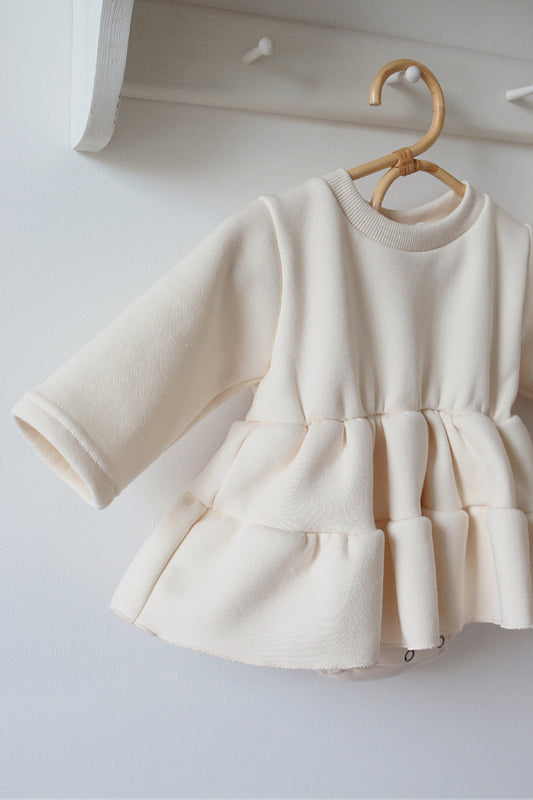 CAN CAN RUFFLE ROMPER WITH BONNET