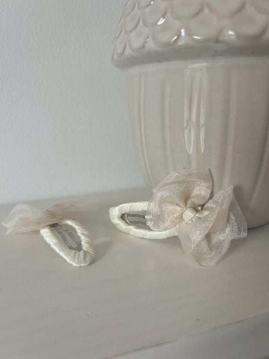 Dainty Dusky Bow Snap Clip Set image 0