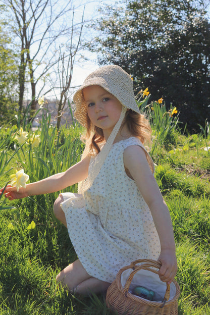 WICKER SUN HAT WITH LACE