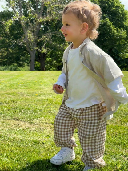 ORGANIC COTTON GINGAM PANTS