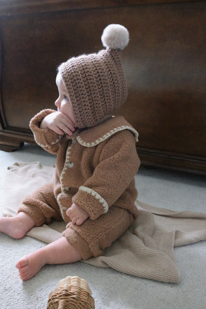 TEDDY FLEECE PRAMSUIT - COCO