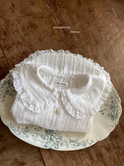 White Broderie Collared Blouse - Anne Shirley image 4