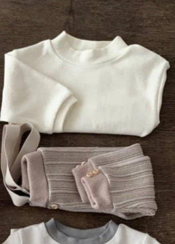 Ribbed Cotton Brace Leggings - Bebe Holic image 6