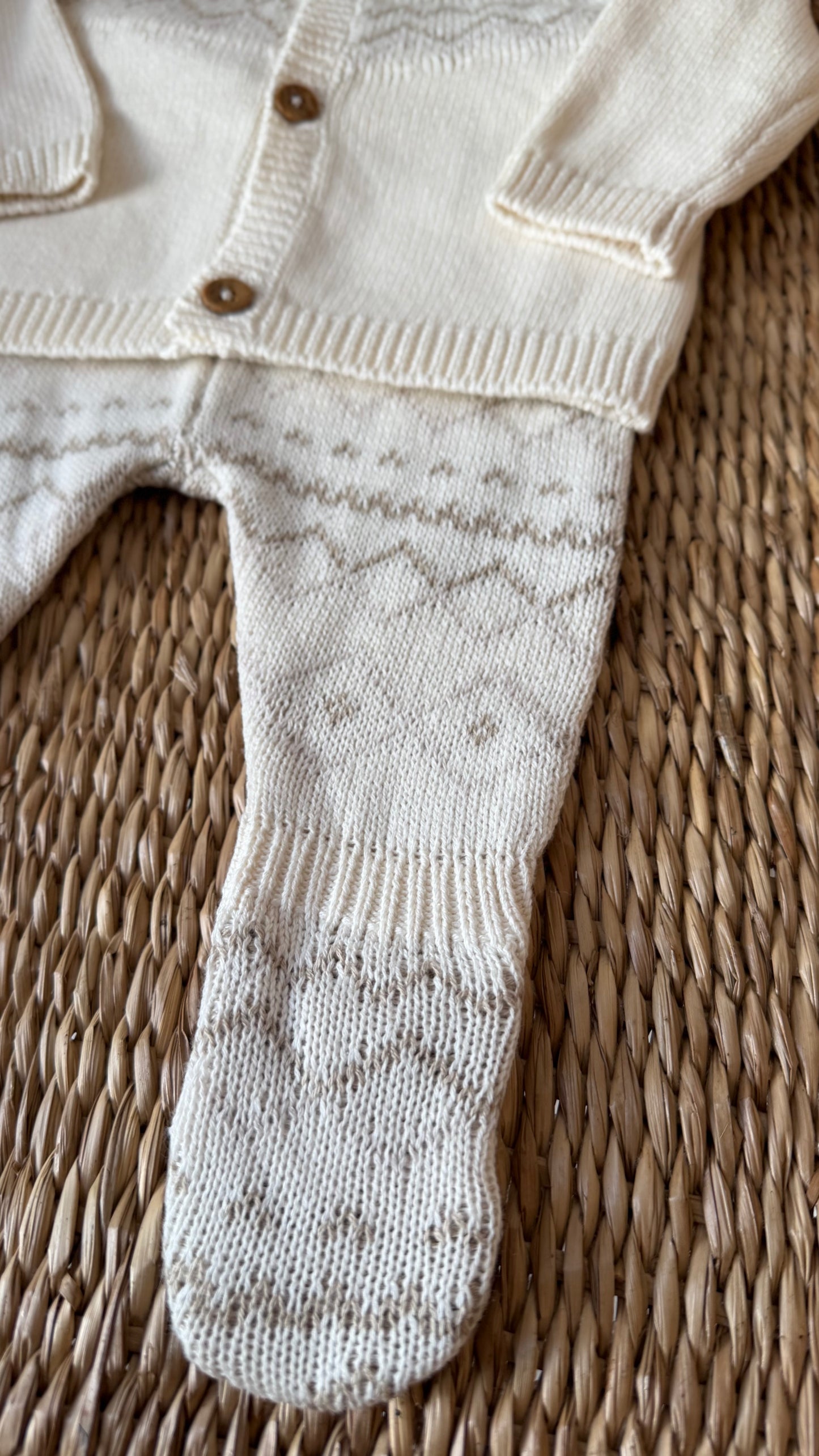 SOFT KNIT NEUTRAL FAIRISLE TWO PIECE