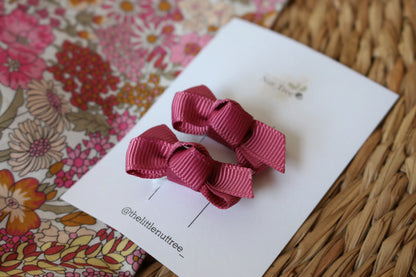 PETIT MINI BOW SET - RASPBERRY