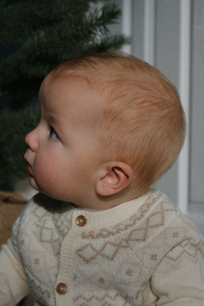 SOFT KNIT NEUTRAL FAIRISLE TWO PIECE