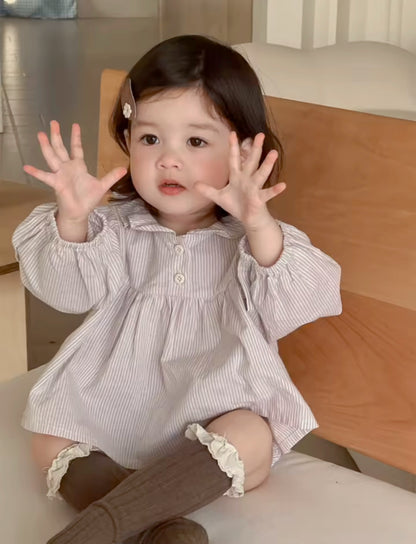 NEUTRAL STRIPE BLOUSE & BLOOMER