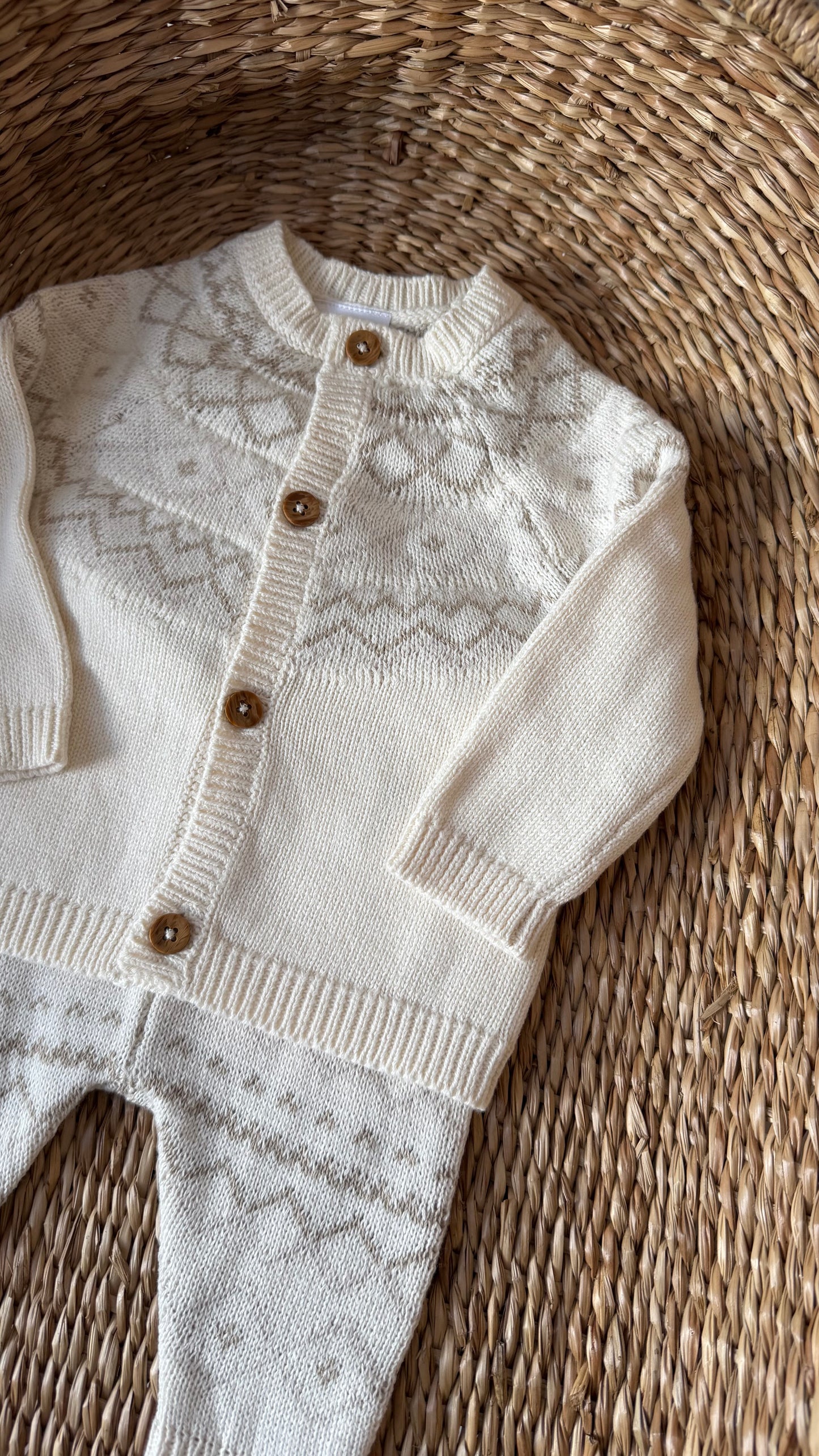 SOFT KNIT NEUTRAL FAIRISLE TWO PIECE