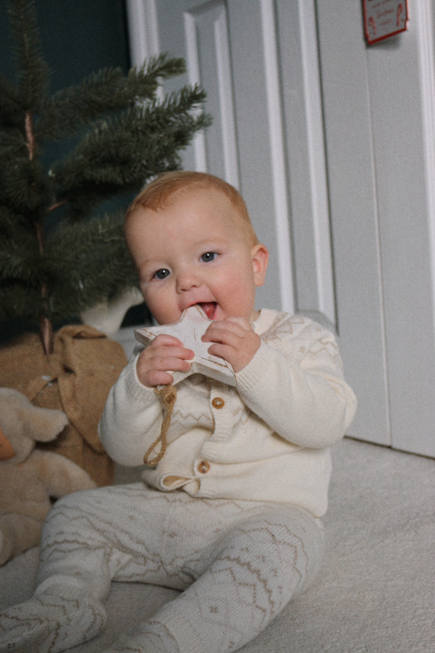 SOFT KNIT NEUTRAL FAIRISLE TWO PIECE