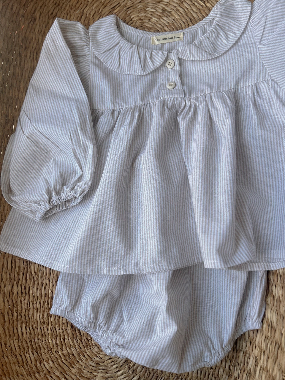 NEUTRAL STRIPE BLOUSE & BLOOMER