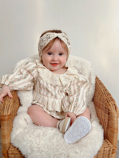 BEBE FLEUR BLOOM BRODERIE ROMPER