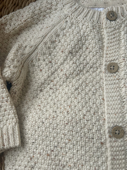 'LITTLE BEAR' ULTRA SOFT OATY CARDIGAN