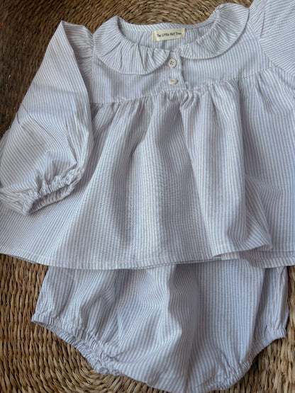 NEUTRAL STRIPE BLOUSE & BLOOMER
