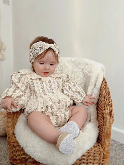 BEBE FLEUR BLOOM BRODERIE ROMPER