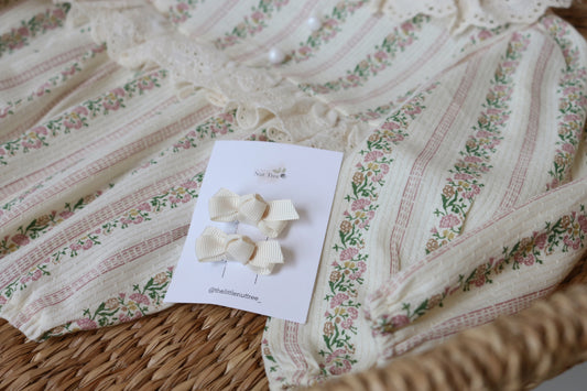 PETIT DAINTY BOW SET - LATTE
