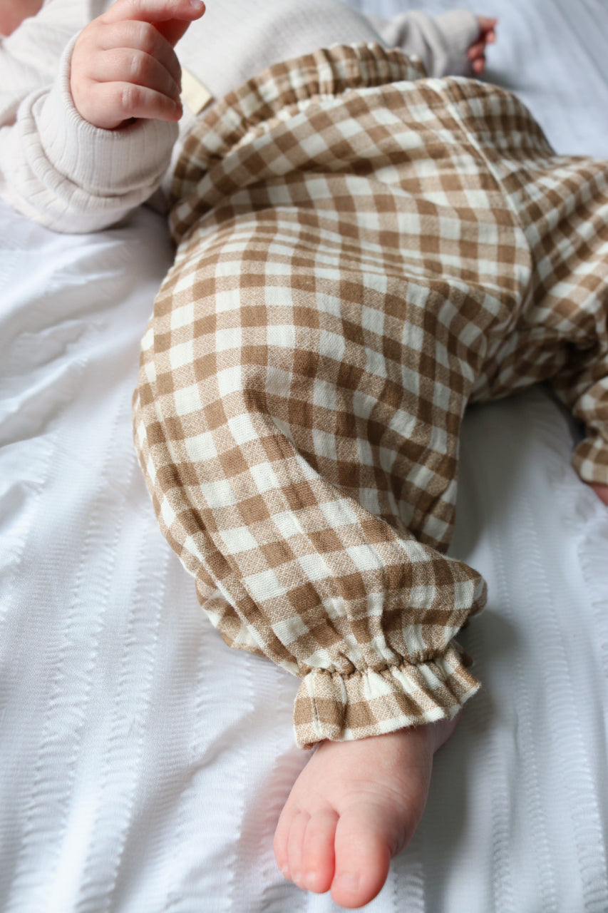 ORGANIC COTTON GINGAM PANTS