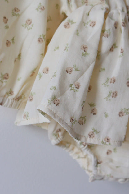 Floral patterned fabric on a light background