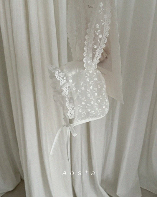 AOSTA LACE BUNNY BABY BONNET