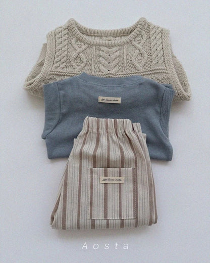 BLUE DUSK ULTRA SOFT RIBBED COTTON TOP