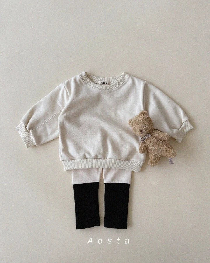 CREAM ULTRA SOFT COTTON SWEATSHIRT