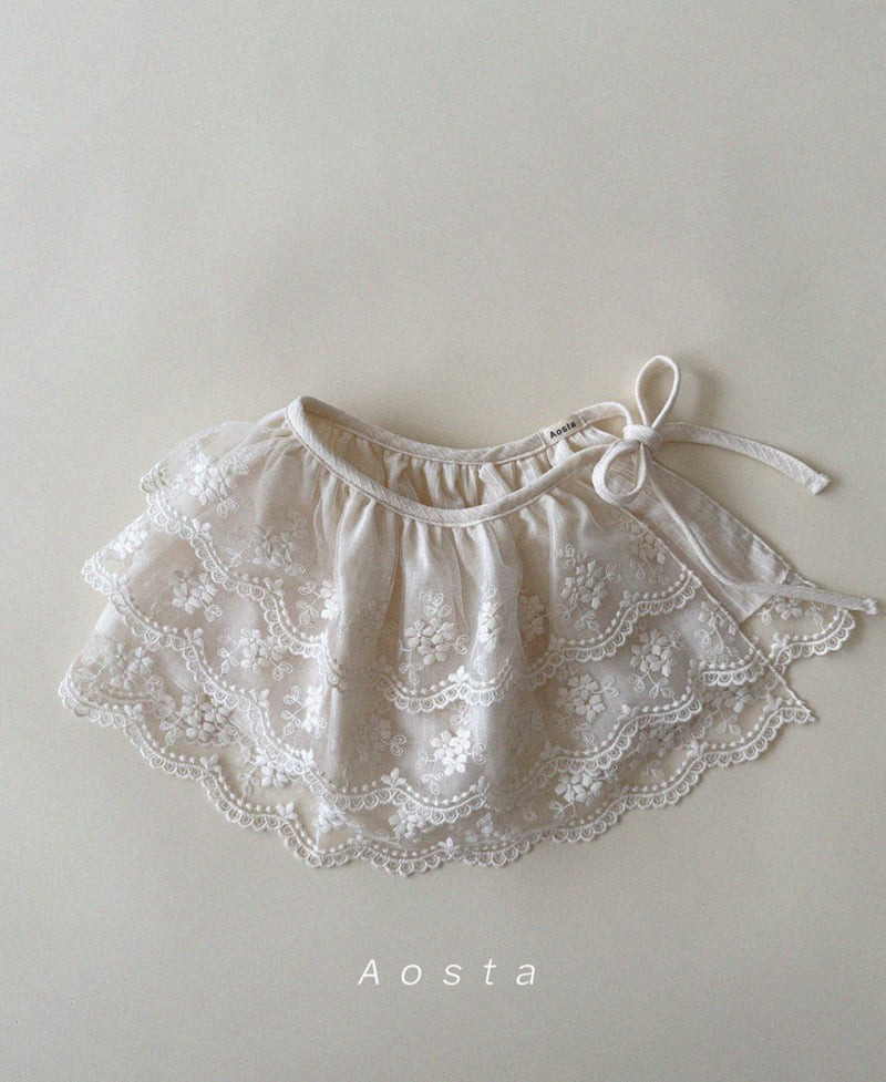 LACED EMBROIDERED COTTON SKIRT/CAPE