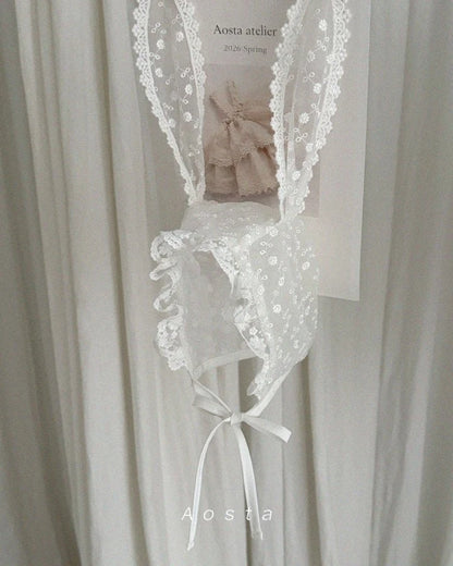 AOSTA LACE BUNNY BABY BONNET