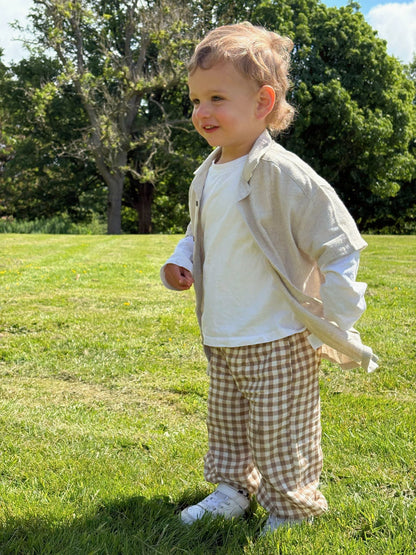 ORGANIC COTTON GINGAM PANTS