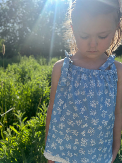 BLUE FLORAL COTTON CO-ORD