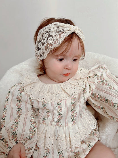 BEBE FLEUR BLOOM BRODERIE ROMPER