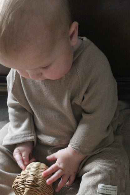 ULTRA SOFT KNIT RIBBED LOUNGE TOP - COCO
