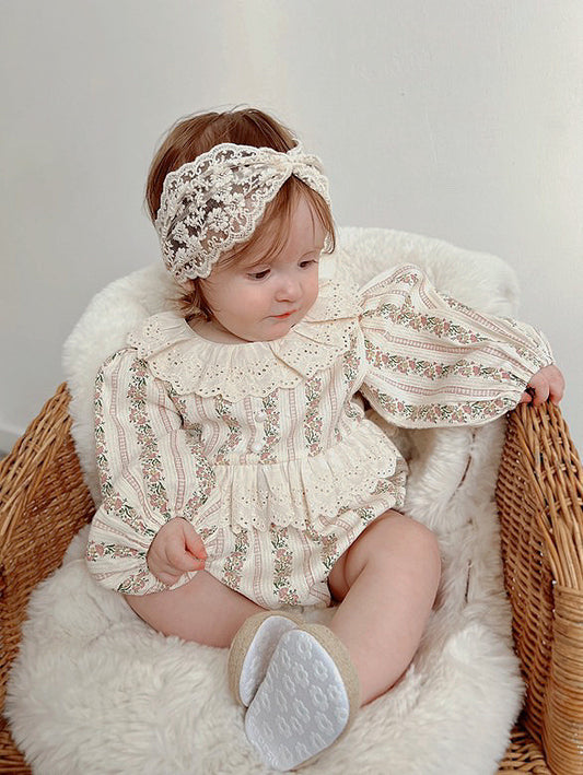 BEBE FLEUR BLOOM BRODERIE ROMPER