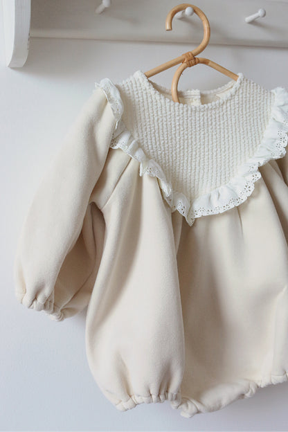 ANGEL FRILL JERSEY ROMPER