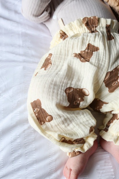 ORGANIC COTTON PANTS - TEDDY BEAR