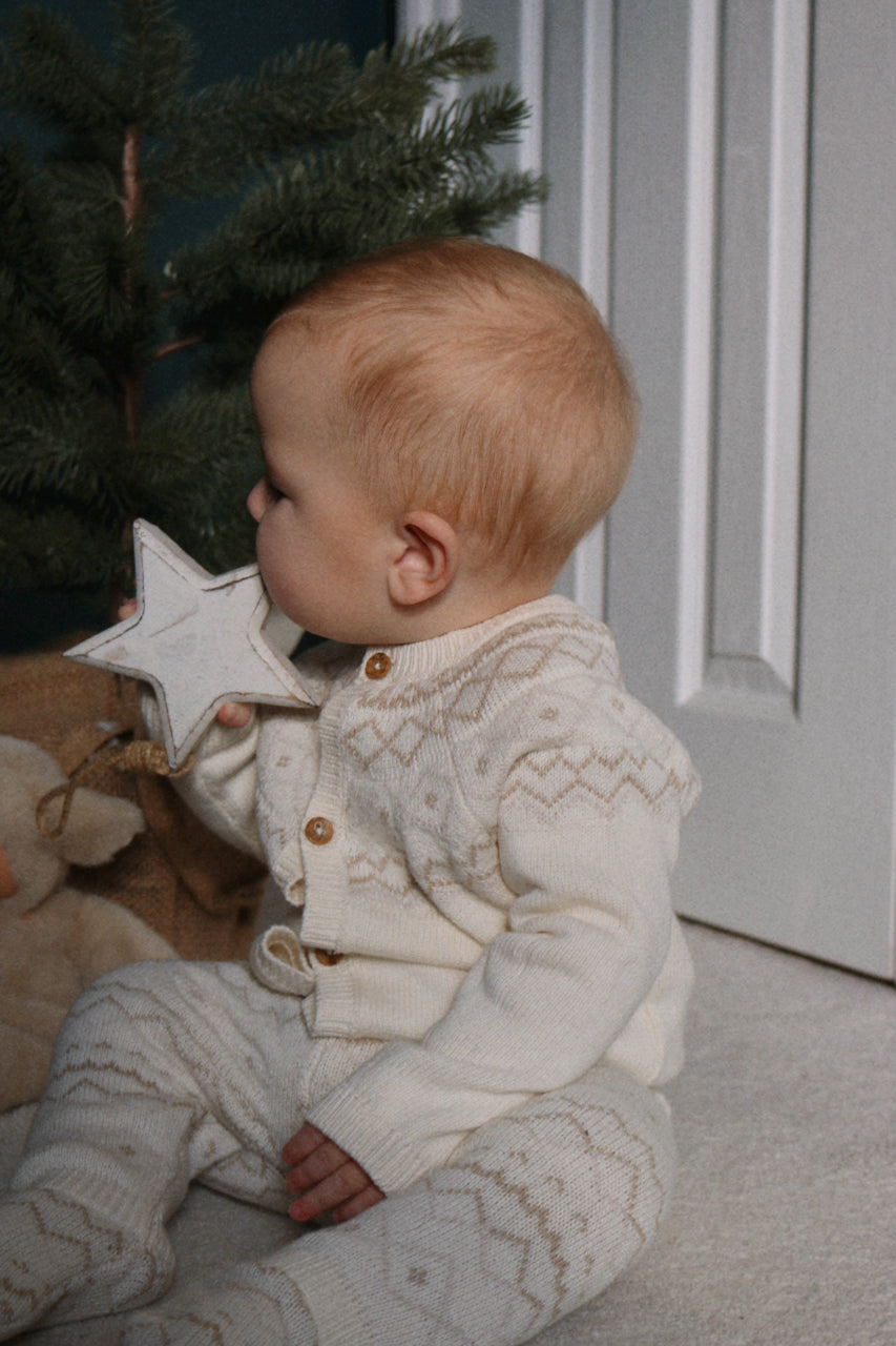 SOFT KNIT NEUTRAL FAIRISLE TWO PIECE