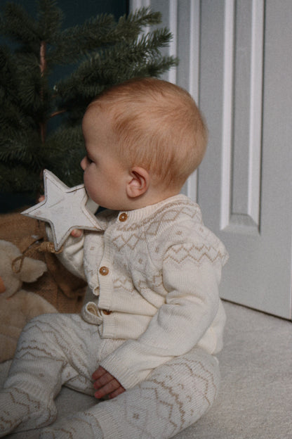 SOFT KNIT NEUTRAL FAIRISLE TWO PIECE