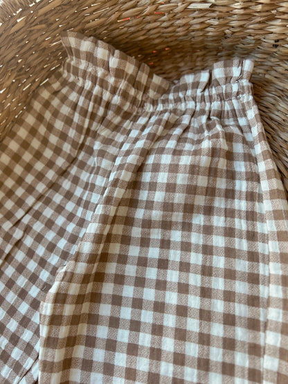 ORGANIC COTTON GINGAM PANTS