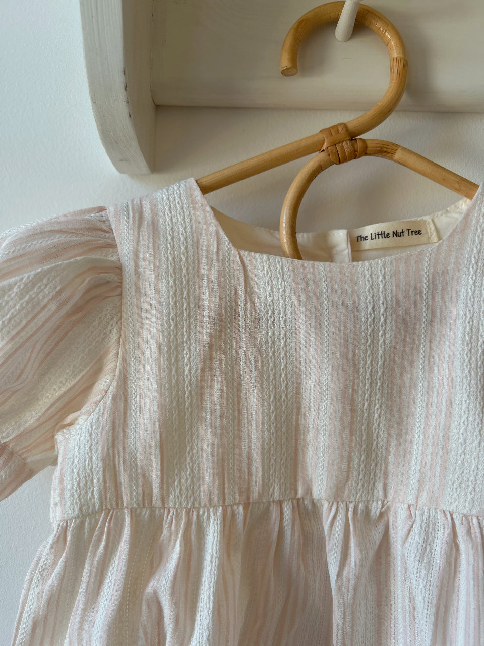 PINK & CREAM STRIPED PASTEL ROMPER