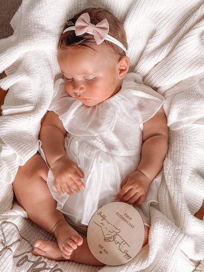 WHITE PETAL TUTU ROMPER