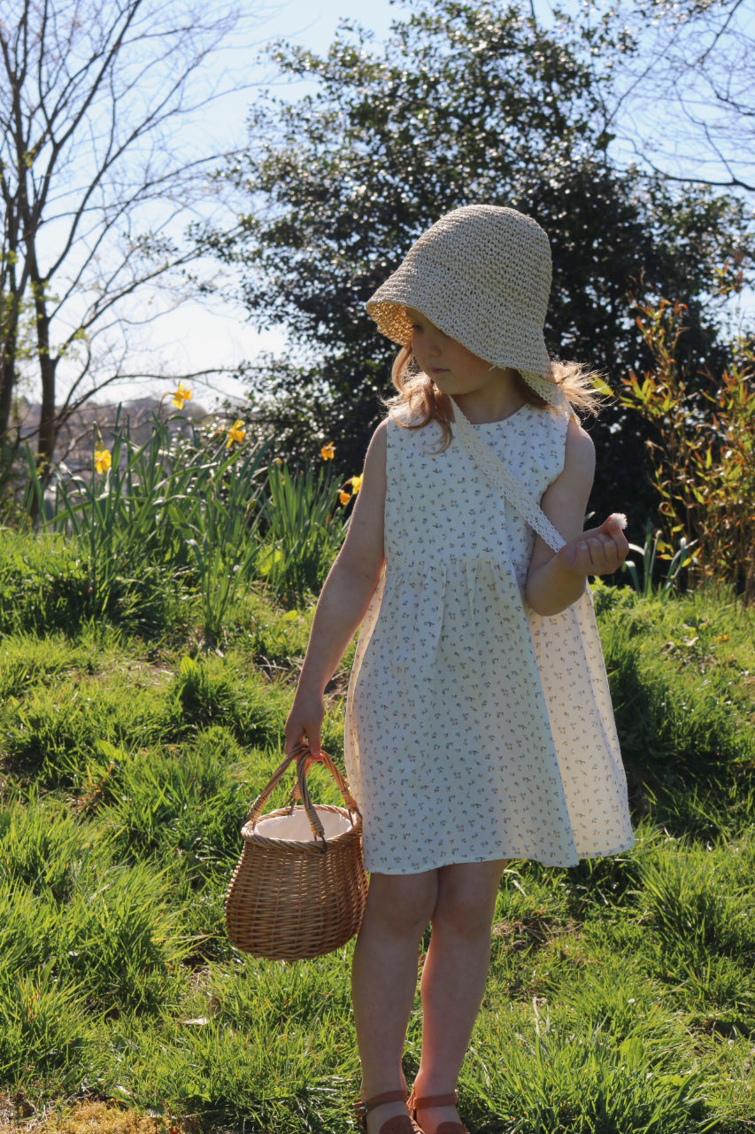 WICKER SUN HAT WITH LACE